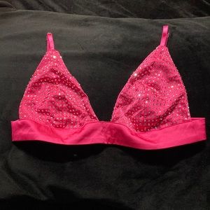 For Love & Lemons Holiday 2019 Diamond Sparkle Bra Size XS